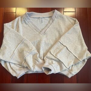 AS Revival V-Neck Pullover Cropped Sweatshirt
